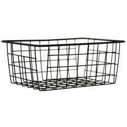 Kosz koszyk organizer metalowy druciany loft do kuchni na owoce czarny duży
