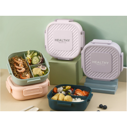 Lunchbox śniadaniówka pojemnik na śniadanie obiad z przegródkami sztućce