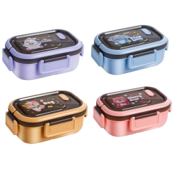 Lunchbox śniadaniówka pojemnik na śniadanie obiad z przegródkami sztućce