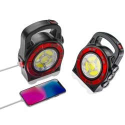 Latarka solarna przenośna lampka akumulatorowa led powerbank reflektor moc