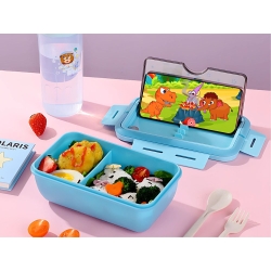 Lunchbox śniadaniówka pojemnik na śniadanie obiad sztućce z bidonem zestaw