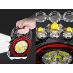 Latarka solarna przenośna lampka akumulatorowa led powerbank reflektor moc