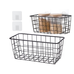 Koszyk wiszący kosz organizer metalowy zawieszany półka kuchenna czarny