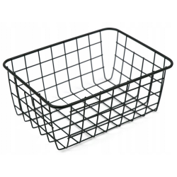 Kosz koszyk organizer metalowy druciany loft do kuchni na owoce czarny duży