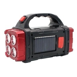 Latarka solarna przenośna lampka akumulatorowa led cob powerbank reflektor