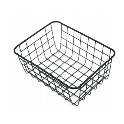 Kosz koszyk organizer metalowy druciany loft do kuchni na owoce czarny duży