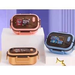 Lunchbox śniadaniówka pojemnik na śniadanie obiad z przegródkami sztućce