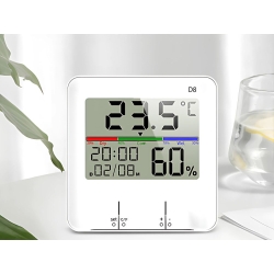 Termometr stacja pogody pogodowa wewnętrzny higrometr zegar bateria lcd