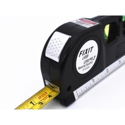 Poziomica laserowa precyzyjna z miarką 2,5m miara laser 3 tryby led usb