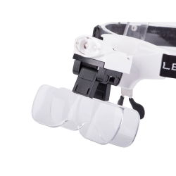 Lupa okulary zegarmistrzowskie naprawa 2 led 6x