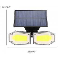 Lampa ścienna solarna COB-130LED z czujnikiem ruchu i zmierzchu ip65