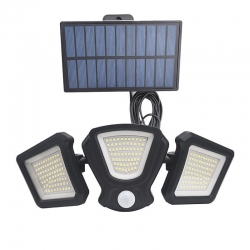 Ścienna lampa solarna 216 LED 15W z czujnikiem ruchu i zmierzchu IP65