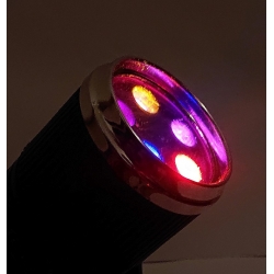 Stroboskop mini reflektor disco 5x1W LED RGB sound-activated / automat