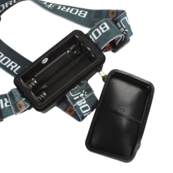 Latarka czołowa akumulatorowa LED CREE-T6+2*cob wodoodporna zoom