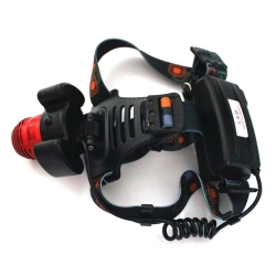 Latarka czołowa akumulatorowa LED CREE-T6+2*cob wodoodporna zoom