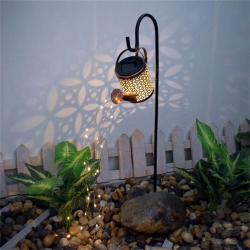 Konewka solarna lampa wisząca na wbijanym wieszaku w stylu retro 2szt