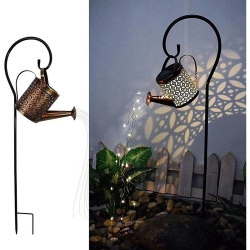 Konewka solarna lampa wisząca na wbijanym wieszaku w stylu retro 2szt