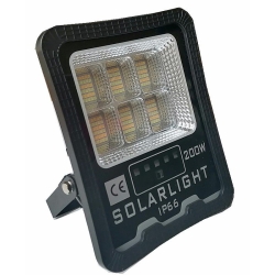 Halogen solarny latarnia led 200W ip66 zestaw rozdzielny z pilotem IR