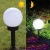 Lampy ogrodowe kule solarne białe zimne 10cm zestaw małych 3 kulek
