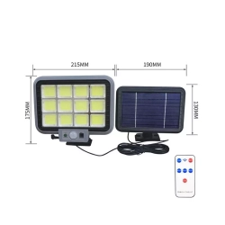 Duży halogen solarny HS-8022 pilot, czujnik ruchu i zmierzchu 40W 12cob