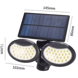 Lampa ścienna solarna SMD-56LED z czujnikiem ruchu i zmierzchu