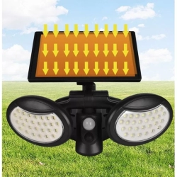 Lampa ścienna solarna SMD-56LED z czujnikiem ruchu i zmierzchu