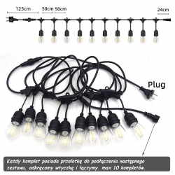 Girlanda sieciowa ogrodowa Led ciepła 20 LED 5m