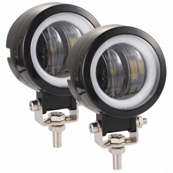 1 x Halogen motocyklowy H LED z ringiem BLUE+włącznik