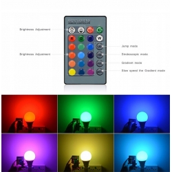 Żarówka diodowa LED RGB+W 2 in 1 E27 16 kolorów +