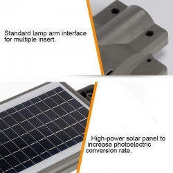 Latarnia uliczna solarna 20W+czujnik ruchu+hzmierzu+mocowanie ścienne