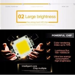 Dioda COB MODUŁ LED 70 W CIEPŁA DO HALOGENA W-wa