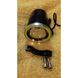 HALOGEN MOTOCYKLOWY U4 LED+RING+WŁĄCZNIK czarny