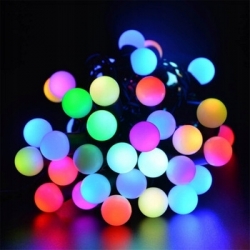 LAMPKI CHOINKOWE KULKI 200 LED-15M RGB+czapka