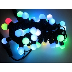 LAMPKI CHOINKOWE KULKI 200 LED-15M RGB+czapka