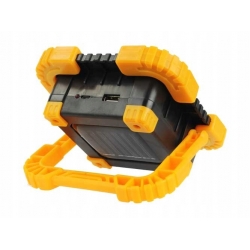 AKUMULATOROWY HALOGEN LED 10W + POWER BANK+SOLAR