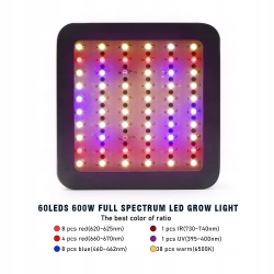 PANEL DO UPRAWY ROSLIN GROW LED 600W FULL SPECTRUM