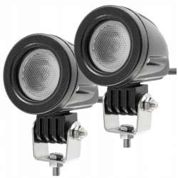 2 x HALOGEN MOTOCYKLOWY LED LG10+WŁĄCZNIK flood