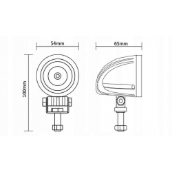 2 x HALOGEN MOTOCYKLOWY LED LG10+WŁĄCZNIK flood