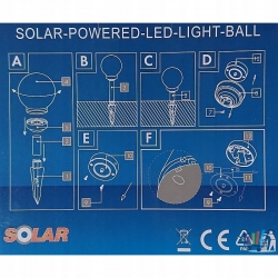 Duża kula ogrodowa Led BIAŁA 20 cm solarna Lamp