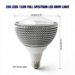 NOWOŚĆ MOCNA ŻARÓWKA LED E27 GROW 150 W DO ROŚLIN
