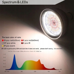 NOWOŚĆ MOCNA ŻARÓWKA LED E27 GROW 150 W DO ROŚLIN